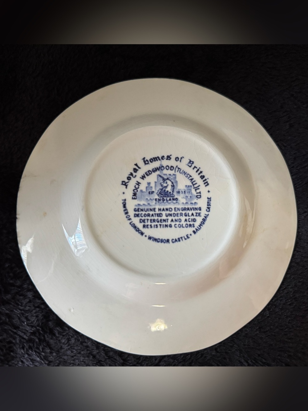 Enoch Wedgwood Royal Homes of Britain 6" dessert plates set of 8 - Picture 2 of 2